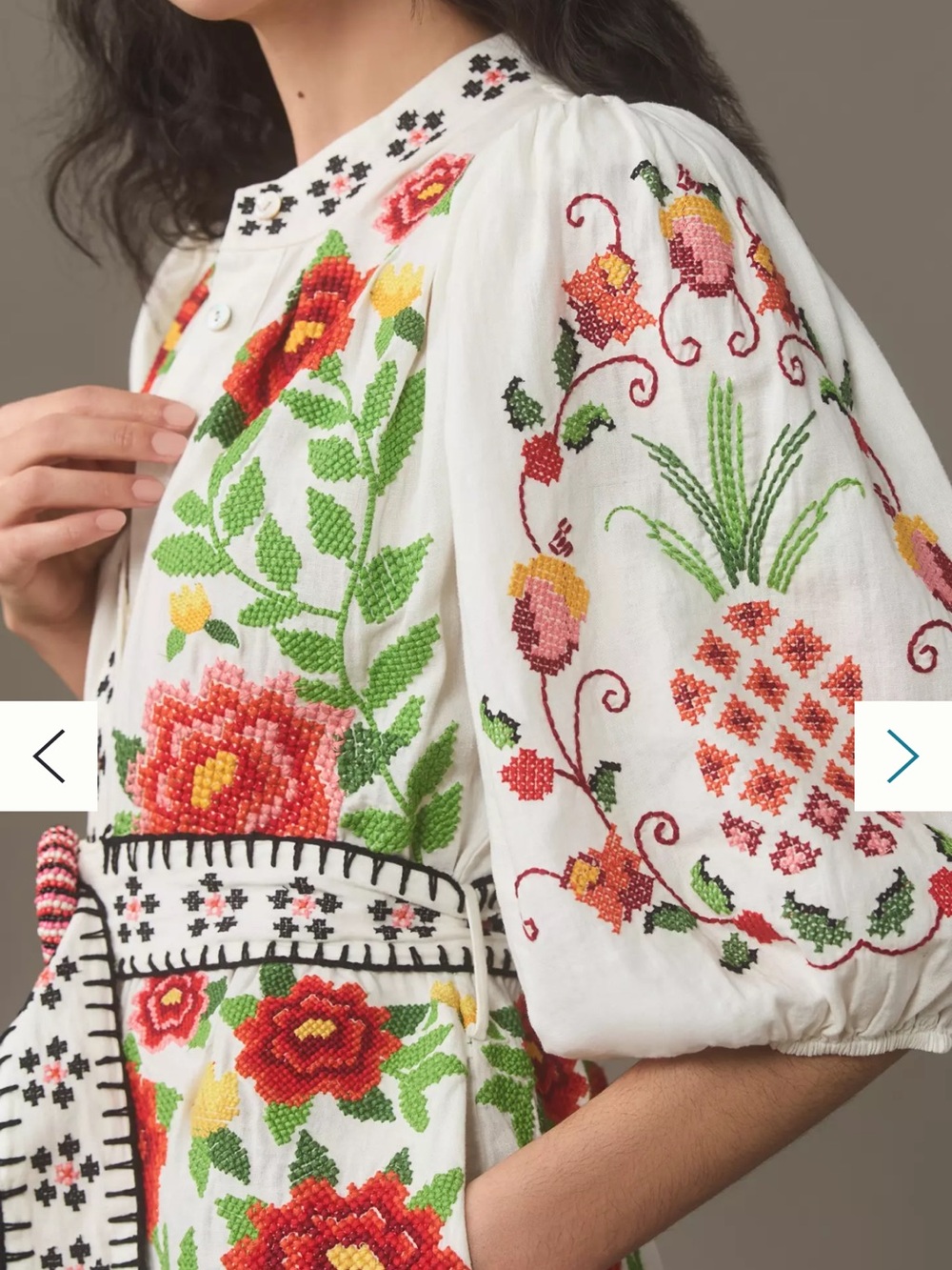 Farm Rio Carmina Embroidered Mini Dress - Picture 3 of 12